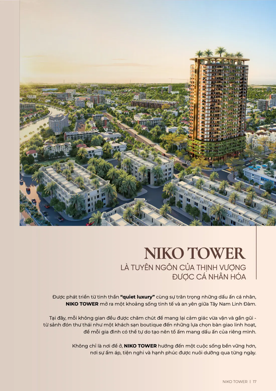 Phối cảnh kiến trúc NIKO Tower trong khu đô thị Tây Nam Linh Đàm