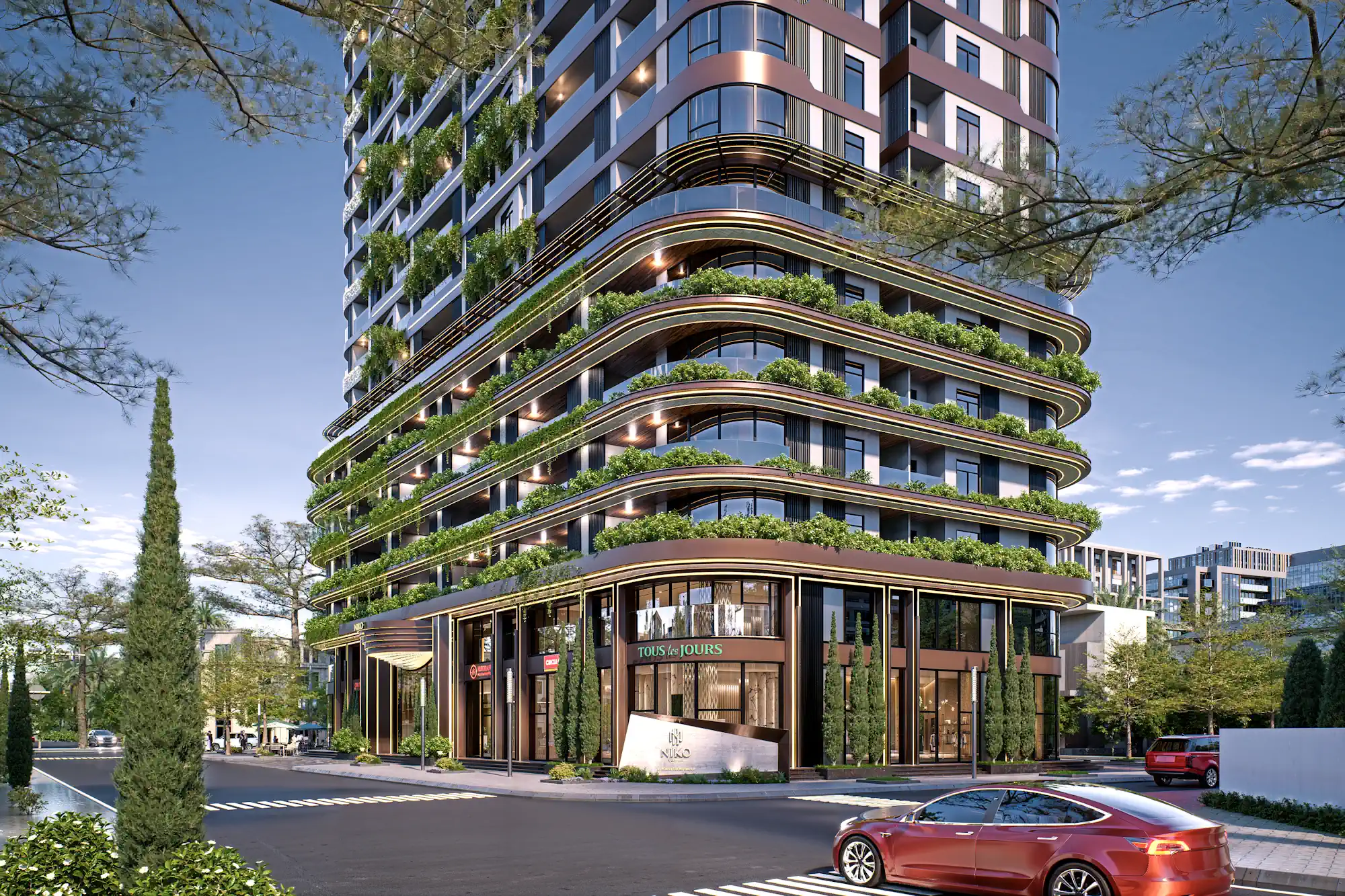 NIKO Tower nhìn từ góc phố